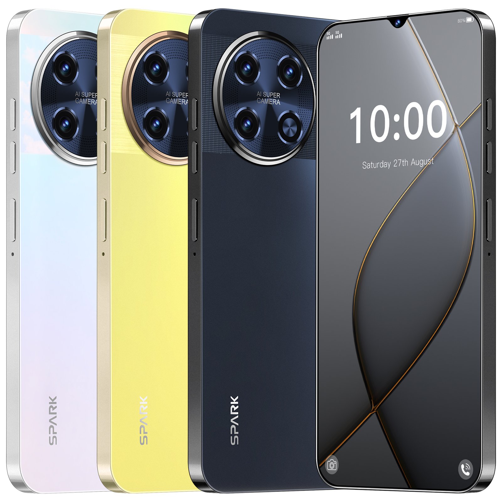 Spark 20 Pro 16GB + 1TB MTK Processor 3G/4G Dual Sim Face ID Global Version Smartphone for Gaming